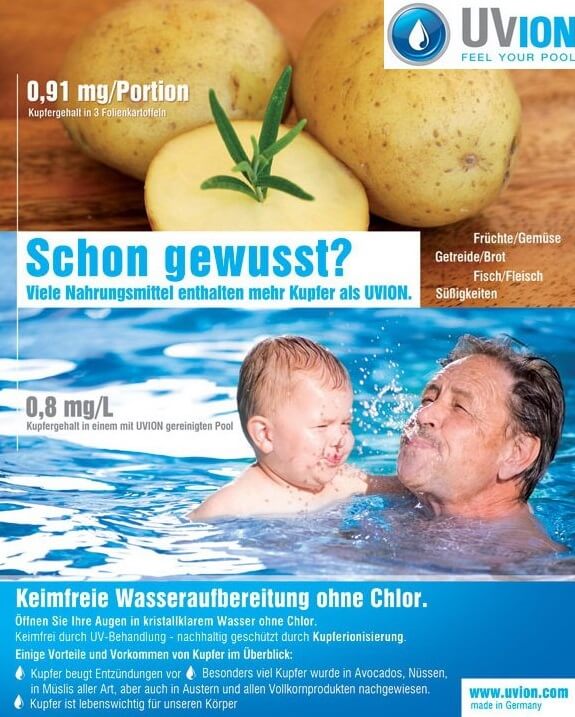 UVION - keimfreie Wasseraufbereitung ohne Chlor.